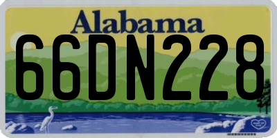 AL license plate 66DN228