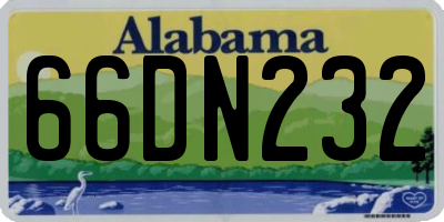 AL license plate 66DN232