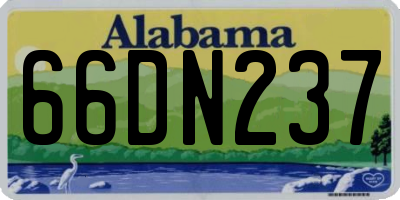 AL license plate 66DN237