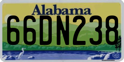 AL license plate 66DN238