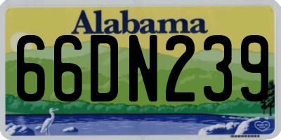 AL license plate 66DN239