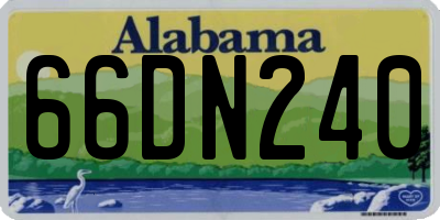 AL license plate 66DN240
