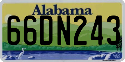AL license plate 66DN243