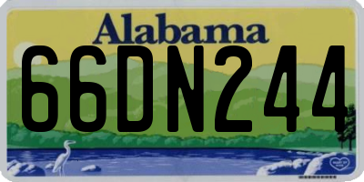 AL license plate 66DN244