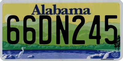 AL license plate 66DN245