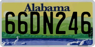 AL license plate 66DN246