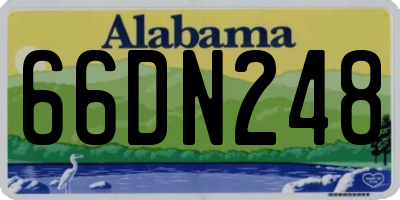 AL license plate 66DN248
