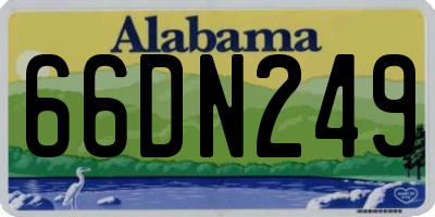 AL license plate 66DN249
