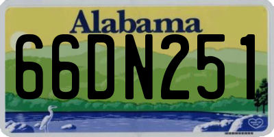 AL license plate 66DN251
