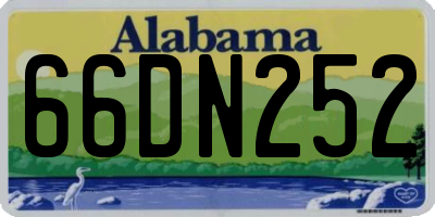 AL license plate 66DN252