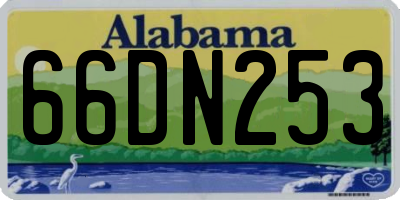 AL license plate 66DN253