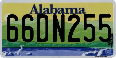 AL license plate 66DN255