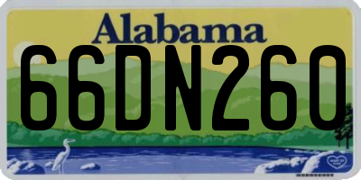 AL license plate 66DN260