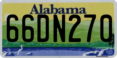 AL license plate 66DN270