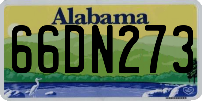 AL license plate 66DN273
