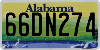 AL license plate 66DN274