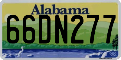 AL license plate 66DN277