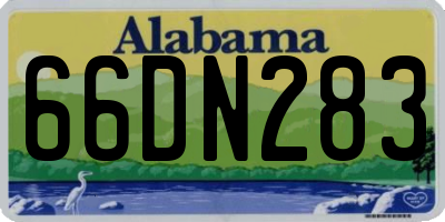 AL license plate 66DN283