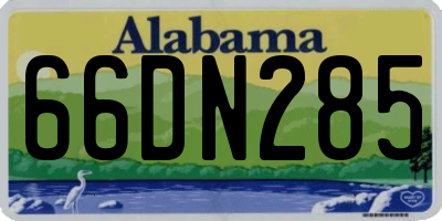 AL license plate 66DN285