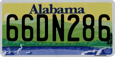 AL license plate 66DN286