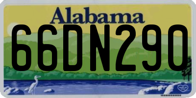 AL license plate 66DN290