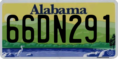 AL license plate 66DN291