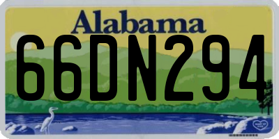 AL license plate 66DN294