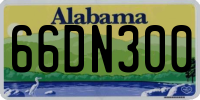 AL license plate 66DN300