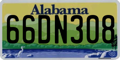 AL license plate 66DN308