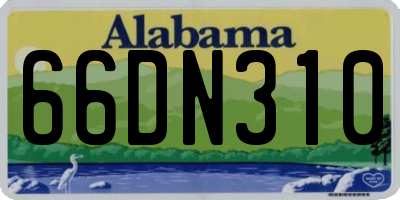 AL license plate 66DN310