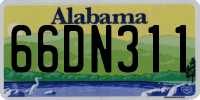 AL license plate 66DN311