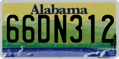AL license plate 66DN312