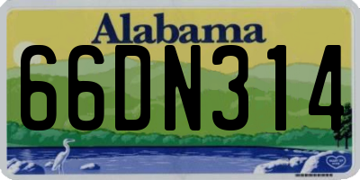 AL license plate 66DN314