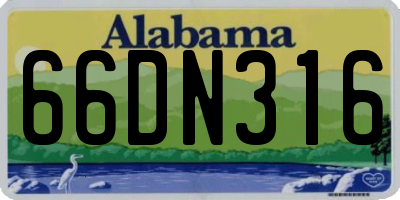 AL license plate 66DN316