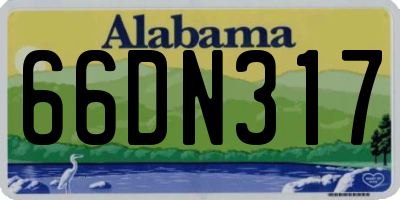 AL license plate 66DN317