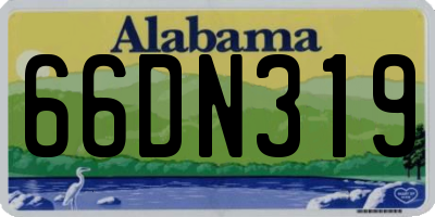 AL license plate 66DN319