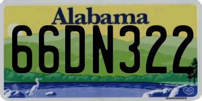 AL license plate 66DN322