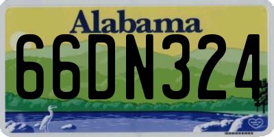 AL license plate 66DN324