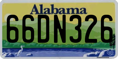 AL license plate 66DN326