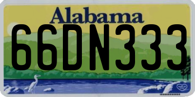 AL license plate 66DN333