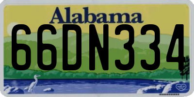 AL license plate 66DN334