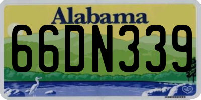 AL license plate 66DN339