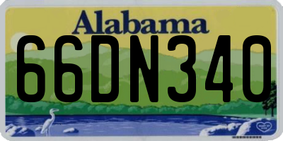 AL license plate 66DN340
