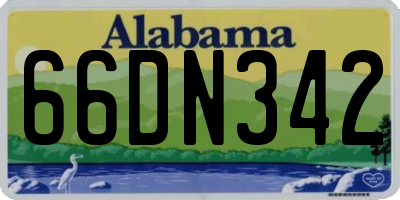 AL license plate 66DN342