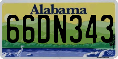 AL license plate 66DN343