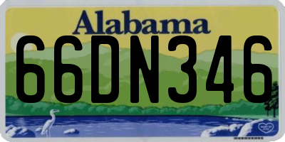 AL license plate 66DN346