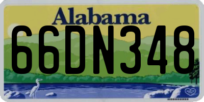 AL license plate 66DN348
