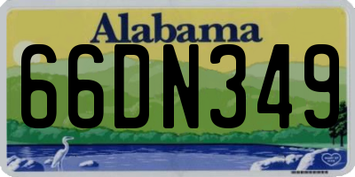 AL license plate 66DN349
