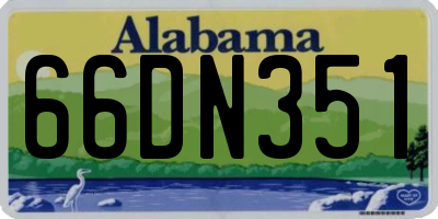 AL license plate 66DN351