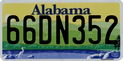 AL license plate 66DN352